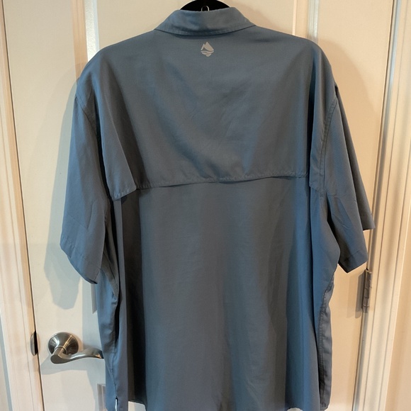 Ocean + Coast Short Sleeve Solid Fishing Shirt - XXL -  Style Grey - Picture 5 of 9